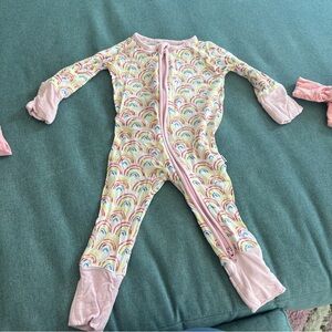 Little Sleepies Pink Rainbow Newborn